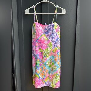 Lilly Pulitzer Shelli Block Party Stretch Tie Back Dress Size 0